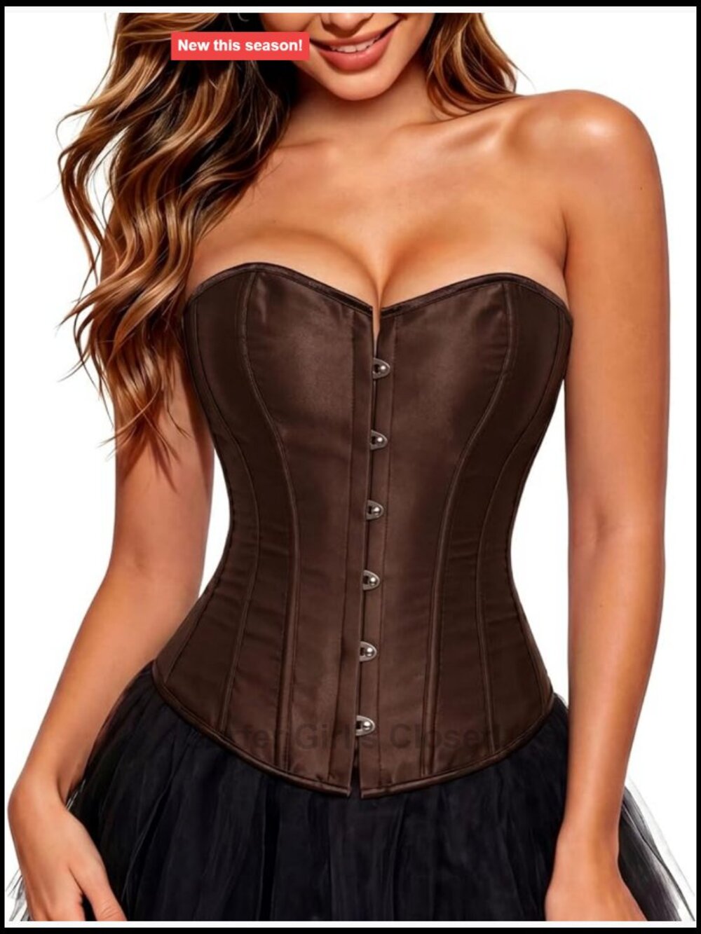 Plus Size Corset Top for Women Renaissance Steampunk Lace Up Overbust Bustier